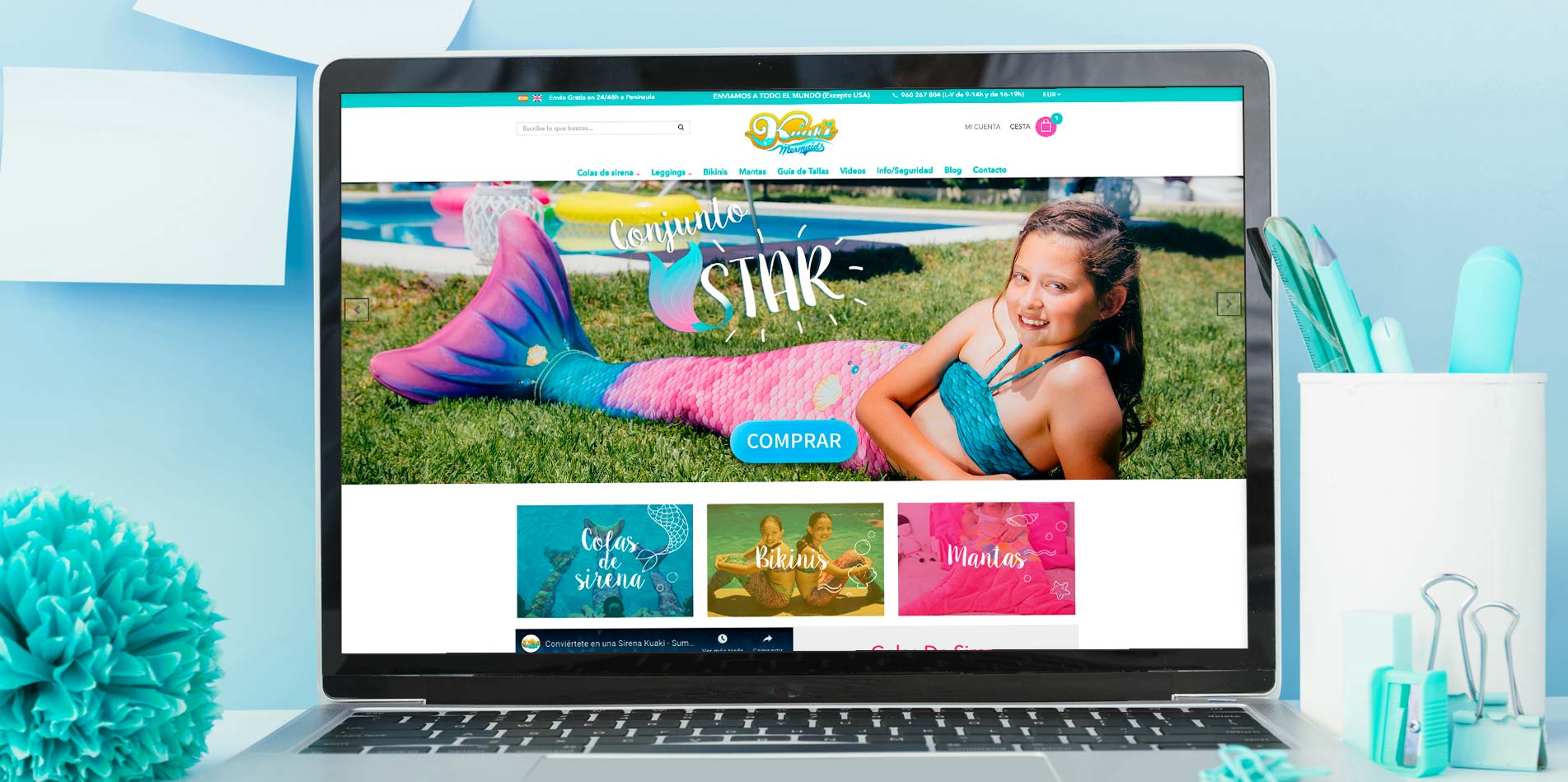 Marketing online, servicios generales para Kuaki Mermaids